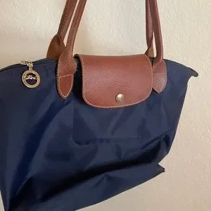Blue longchamp purse